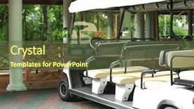  Presentation with vehicle - Colorful slide set enhanced with road buggy - modern vehicle parked outdoors backdrop and a tawny brown colored foreground