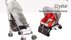  Presentation with autonomous car - Amazing slide deck having road buggy - perambulator with car care chair backdrop and a white colored foreground