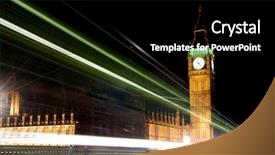  Presentation with road light - Slides enhanced with road causes - big ben at night background and a black colored foreground