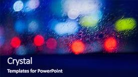  Presentation with nighttime - Colorful PPT theme enhanced with road close - view from the car backdrop and a navy blue colored foreground