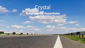  Presentation with dubai skyline on blue sky - Slide set consisting of road closeup under blue sky background and a teal colored foreground