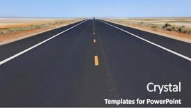  Presentation with salt lake city - Cool new presentation theme with road connects salt lake city backdrop and a dark gray colored foreground