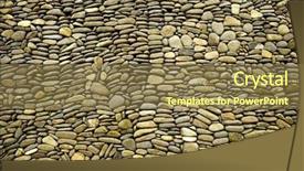  Presentation with stone - Amazing theme having road construction foundation - pebble stone wall backdrop and a tawny brown colored foreground