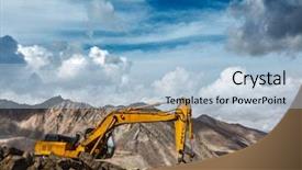  Presentation with road construction - Audience pleasing slide deck consisting of road construction in mountains himalayas backdrop and a light blue colored foreground