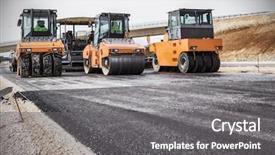  Presentation with road construction - Audience pleasing presentation consisting of road construction backdrop and a gray colored foreground