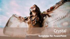  Presentation with country - Colorful PPT layouts enhanced with road contemporary bohemian style spirit backdrop and a coral colored foreground