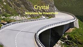  Presentation with switzerland - Cool new PPT theme with road curve - furka pass switzerland backdrop and a tawny brown colored foreground