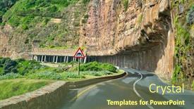  Presentation with cape town south africa - Cool new PPT theme with road-cut-in-table-mountain backdrop and a violet colored foreground