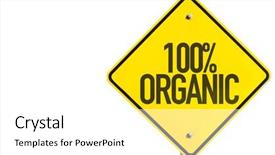  Presentation with organic - Cool new theme with road design recycling environment - 100 organic sign isolated backdrop and a  colored foreground