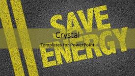  Presentation with energy saving and building - PPT theme with road design recycling environment - save energy background and a gold colored foreground