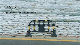  Presentation with flood protection - Cool new presentation theme with road drainage - flood protection sandbag backdrop and a light blue colored foreground
