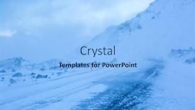  Presentation with lava - Amazing slide deck having road-during-a-snowstorm-through backdrop and a light blue colored foreground