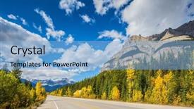  Presentation with haunted woods - Presentation design enhanced with road excellence - excellent highway and surrounded background and a light blue colored foreground