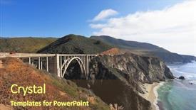  Presentation with night highway accidents - Beautiful slides featuring road excellence - excellent viaduct seaside highway backdrop and a  colored foreground