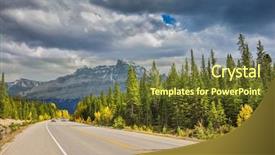  Presentation with banff national park - Theme with road excellence - great banff excellent highway background and a tawny brown colored foreground