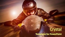  Presentation with road racing - Presentation design enhanced with road filter applied in post background and a  colored foreground