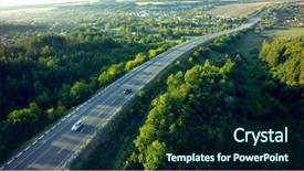  Presentation with rally car - PPT layouts enhanced with road for cars aerial view background and a navy blue colored foreground