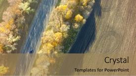  Presentation with risk management top view - Theme featuring road for cars aerial view background and a  colored foreground