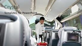  Presentation with road bus - Beautiful PPT layouts featuring road-from-bursa-to-istanbul backdrop and a light gray colored foreground