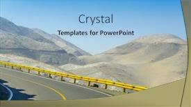  Presentation with highway - Beautiful presentation theme featuring road-from-pan-american-highway backdrop and a light blue colored foreground