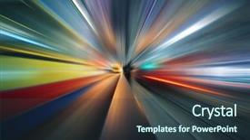  Presentation with futuristic - Slide set consisting of warped - futuristic radial blur background perspective background and a tawny brown colored foreground