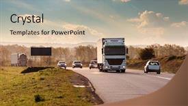  Presentation with rural road - Beautiful PPT layouts featuring road in a rural backdrop and a soft green colored foreground