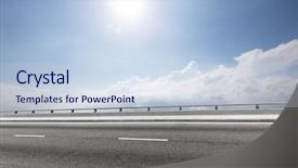  Presentation with asphalt road animtion - Beautiful PPT layouts featuring road in blue cloud sky backdrop and a  colored foreground