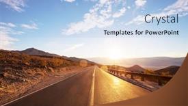  Presentation with salt - Cool new presentation theme with road-in-bonneville-salt-desert backdrop and a light blue colored foreground