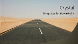  Presentation with salt - Colorful presentation theme enhanced with road-in-bonneville-salt-desert backdrop and a light gray colored foreground