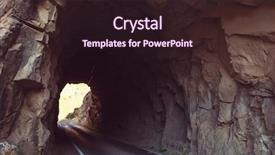  Presentation with haulage road in mining - Theme with road in canyon in peru background and a wine colored foreground