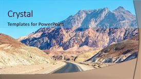  Presentation with death - PPT layouts featuring road in death valley national background and a light blue colored foreground