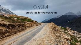  Presentation with himachal pradesh - Theme featuring road-in-himalayas-near-rohtang background and a light blue colored foreground