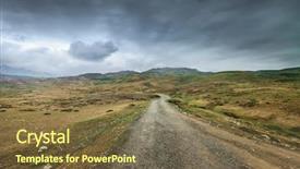  Presentation with himachal pradesh - Slides consisting of road-in-himalayas-spiti-valley background and a tawny brown colored foreground