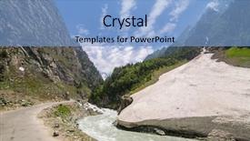  Presentation with tourism india - PPT theme featuring road in jammu and kashmir background and a light blue colored foreground