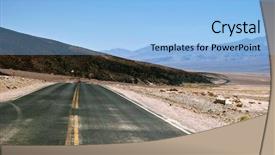  Presentation with death - Amazing presentation having road in lifeless landscape of the valley of death california usa backdrop and a light blue colored foreground
