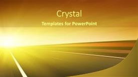  Presentation with dusk - Colorful slide set enhanced with road in motion blur at dusk backdrop and a tawny brown colored foreground