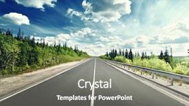  Presentation with fork road - PPT theme having road in north forest background and a gray colored foreground