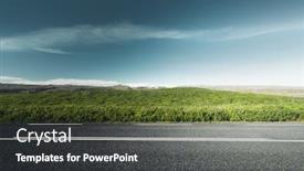  Presentation with iceland - Presentation theme enhanced with road-in-summer-sunny-iceland background and a dark gray colored foreground