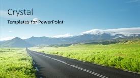  Presentation with iceland - Presentation design having road-in-summer-sunny-iceland background and a light blue colored foreground