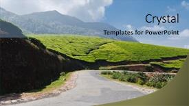  Presentation with munnar - Colorful PPT theme enhanced with road in tea plantations munnar backdrop and a light blue colored foreground