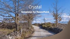  Presentation with forest road green - Slide deck enhanced with road-in-the-camino-de background and a teal colored foreground