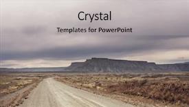  Presentation with country - Beautiful PPT layouts featuring road in the prairie country backdrop and a  colored foreground