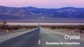  Presentation with country - Amazing theme having road in the prairie country backdrop and a dark gray colored foreground