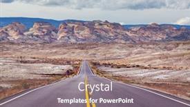  Presentation with country - PPT layouts enhanced with road-in-the-prairie-country background and a coral colored foreground