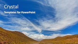  Presentation with country - Cool new slide set with road-in-the-prairie-country backdrop and a teal colored foreground