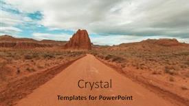  Presentation with country - Slide set consisting of road-in-the-prairie-country background and a red colored foreground