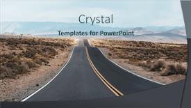  Presentation with country - PPT theme enhanced with road-in-the-prairie-country background and a sky blue colored foreground