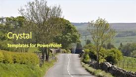  Presentation with road - Presentation theme with road in the yorkshire dales background and a tawny brown colored foreground