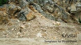  Presentation with land - Colorful presentation theme enhanced with spa setting on gray background backdrop and a dark gray colored foreground