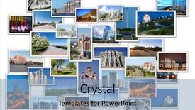  Presentation with academic - Beautiful presentation design featuring road jesus - collage with samara russia views backdrop and a light blue colored foreground